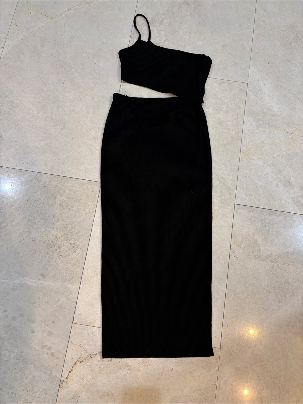 Forever 21 Black Two-Piece Knit Dress Set